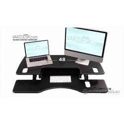 Black Height Adjustable Sit/Stand Pro Plus 48 Varidesk